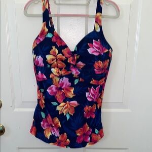 Lands End Floral Tankini Top 12